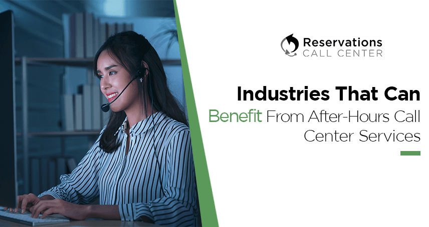 A blog banner by Inbound Call Center Philippines titled Industries That Can Benefit From After-Hours Call Center Services